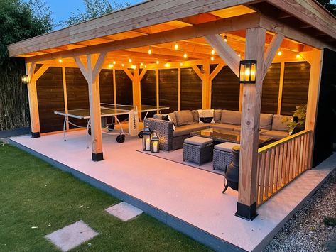 Small Yards Ideas, Gazebos Ideas Backyard, Lean To Patio, Outdoor Patio Ideas Backyards, Outdoor Covered Patio, Grill Gazebo, Back Garden Design, Backyard Seating, Backyard Gazebo