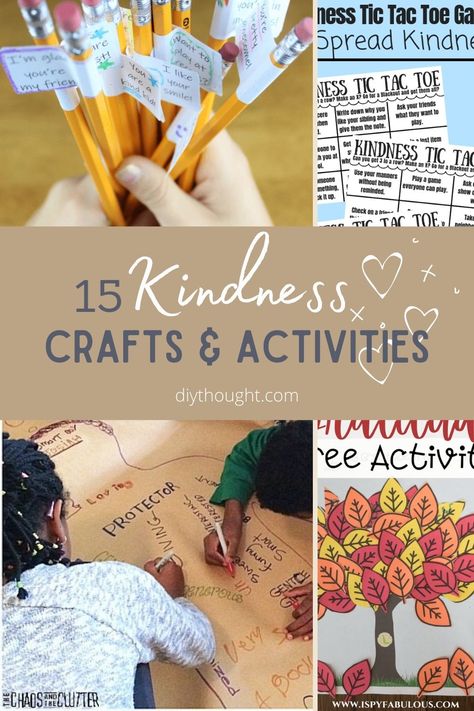 15 Kindness Crafts and Activities. Fun crafts that foster kindness. #kindness #craft Kindness Stem Activities, Kindness Week School, Friendship Grams For School, Generosity Activities For Preschool, Elementary Kindness Club, Kindness Activities For Middle Schoolers, Kindness Kids Activities, Elementary Kindness Activities, Fall Kindness Activities