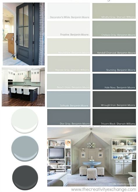 Versatile paint colors that consistently work well in different lighting situations. The Creativity Exchange. #paint #paintcolors #neutral #benjaminmoore #sherwinwilliams Interior Paint Colors Schemes, Different Lighting, Hale Navy, Popular Paint Colors, Real Estat, Interior Paint Colors, Paint Colors For Home, Room Paint, Benjamin Moore