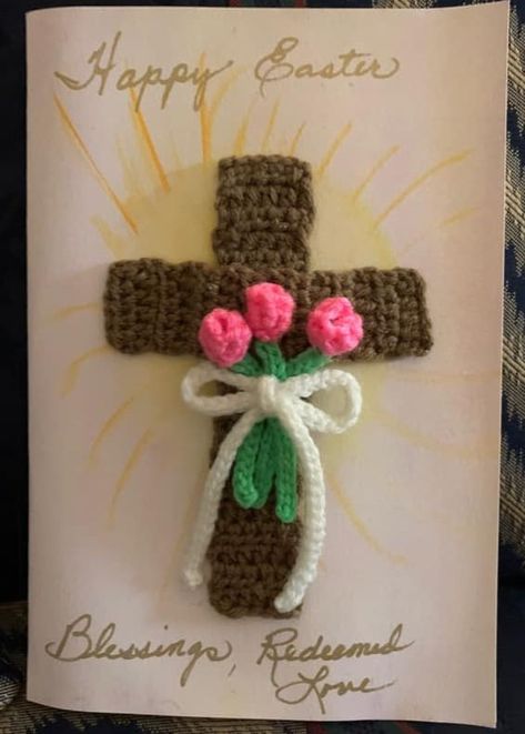 How to Crochet Redeeming Love Cross Applique Crochet Cross Applique, Easter Crochet Applique, Cross Crochet Pattern Free, Crochet Cross Free Pattern, Crochet Cross Pattern Free, Crochet Christian, Crochet Cross Pattern, Crochetting Ideas, Crochet Crosses