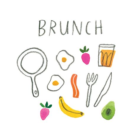 Binder Wallpaper, 22 Bday, Food Doodle, Kid Design, Brunch Inspiration, Brunch Club, Fall Brunch, Food Doodles, School Binder