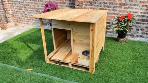 15 Creative Free DIY Pallet Dog House Plans for Your Pup Diy Pallet Dog House, Dog House Plans Diy, Pallet Dog House, Dog House Plans, Dog Pin, Dog Houses, Diy Pallet, Dog House, Pallet Diy