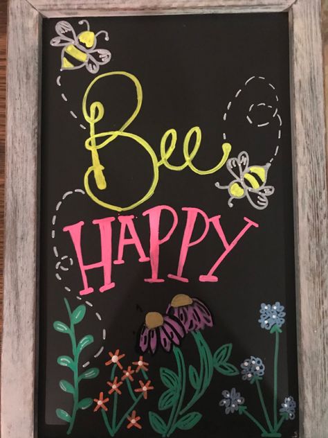 Rainbow Chalkboard Art, Bee Chalkboard Art, Boutique Signs, Spring Chalkboard Art, Summer Chalkboard, Spring Chalkboard, Chalkboard Party, Chalk Signs, Chalkboard Art Quotes