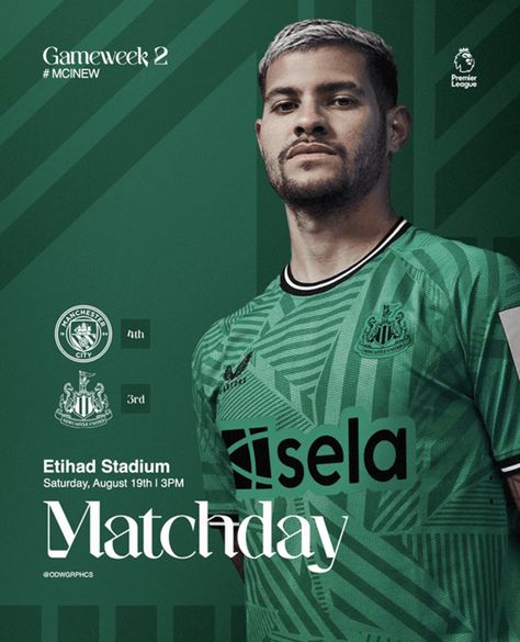 Matchday Design Football, Matchday Poster, Soccer Post, Graphic Design Posters Layout, Sport Branding, Desain Buklet, Etihad Stadium, Sports Design Inspiration, Sport Poster Design