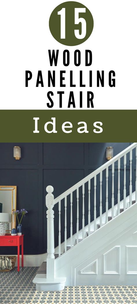 Wall Under Stairs Decor Entryway, Wood Panel Walls Hallway, Wall Panel Design Stairs, Under The Stairs Panelling, Diy Stair Wall Makeover, Panelled Walls Hallway Staircases, Wall Paneling On Stairs, Stairway Walls Ideas, Staircase Walls Makeover