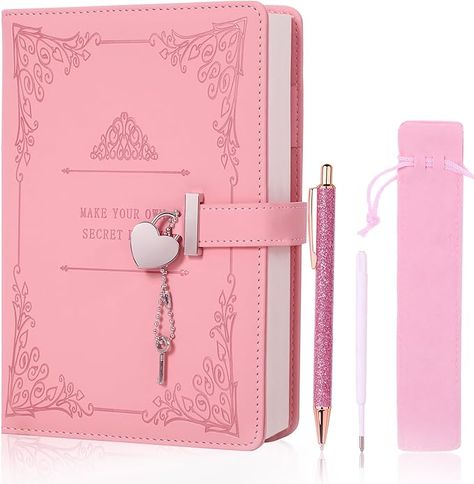 Amazon.com : JiaoJiRen Heart-Shaped Lock diary with pen,A5 Size Soft PU Leather Locking Journal Personal Planner Writing Notebook Secret Notebook Gift for Adults,kids,Writers girls&women.(Pink). : Office Products Amazon Notebook, Journalling Aesthetic, Hope Aesthetic, Lock Diary, Diary For Girls, Notebook Aesthetic, Diary With Lock, Kawaii Notebook, Aesthetic Notebook