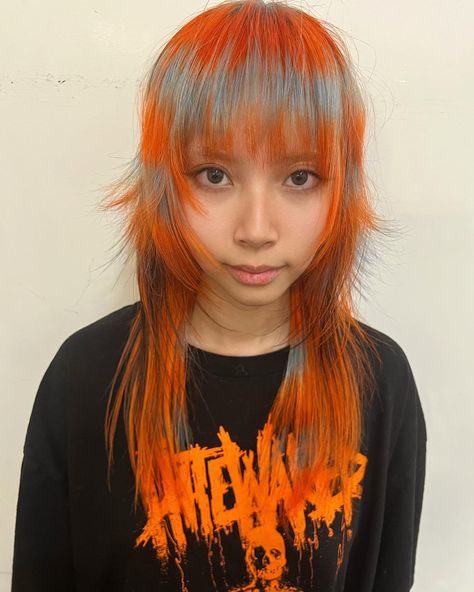 Weiwei Huang (@doubleq_chris) | Instagram Funky Haircuts, Harajuku Hair, Short Scene Hair, Dyed Hair Inspiration, Fun Hair, Emo Hair, Funky Hairstyles, Scene Hair, Long Layered Hair