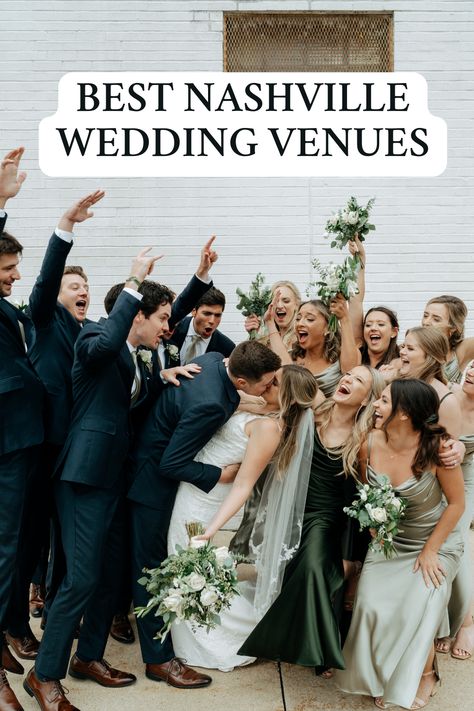 A bridal party celebrating the bride and groom on their wedding day in Nashville, TN Elope In Nashville Tn, Wedding Hacks, Tennessee Wedding Venues, Nashville Wedding Venues, Chattanooga Wedding, Photography Trends, Budget Friendly Wedding, Make A Decision, So Many Questions