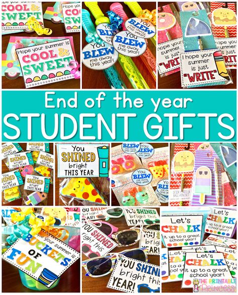 Easy End of the Year Gifts for Students {FREE Gift Tags} Student Gift Tags, Mini Erasers, End Of Year Party, Gifts For Students, Student Teacher Gifts, Kindergarten Gifts, End Of Year Activities, Classroom Gifts, Preschool Graduation