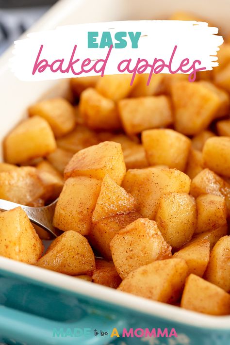 Oven Baked Apple, Easy Baked Apples, Baked Apple Recipes, Roasted Apples, Fried Apples, Homemade Pancakes, Cooked Apples, Paleo Vegan, Baked Apples