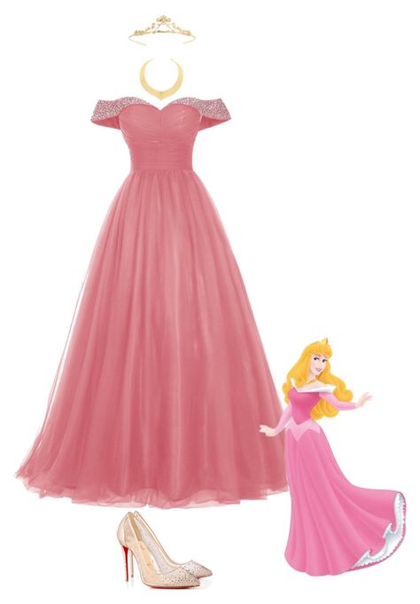 Princess Aurora Inspired Outfits, Sleeping Beauty Prom Dress, Disney Bound Aurora, Aurora Inspired Dress, Aurora Prom Dress, Aurora Outfit Ideas, Aurora Disneybound, Aurora Outfit, Disney Princess Prom Dresses