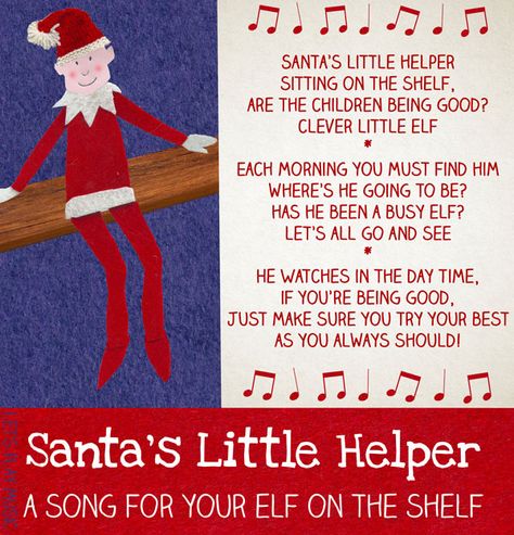 Santa's Little Helper - A cute and easy little song to sing while going to hunt for your elf every morning! - Let's Play Music Elf Song, Preschool Elves, Songs For Christmas, Christmas Songs For Kids, Xmas Songs, Shelf Elf, Christmas Science, Songs For Kids, Holiday Songs