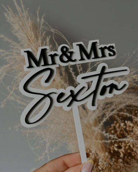 Bespoke 3D Wedding Cake Toppers 🤍. The perfect personalised finishing touch to your wedding cake ☺️ #wedding #weddingcakes #weddingcaketopper 3d Printing Wedding Ideas, 3d Print Wedding, Printed Cake Topper, Elegant Wedding Cake Toppers, Cake Wedding, Elegant Wedding Cakes, Bespoke Wedding, Wedding Signage, Cake Inspiration