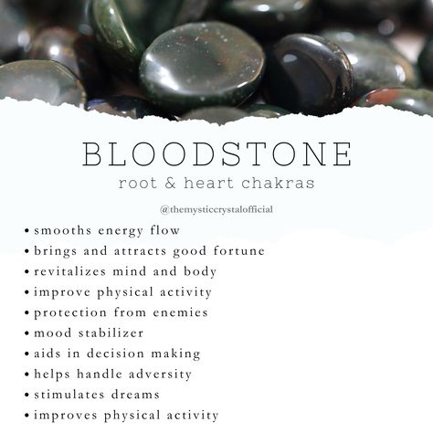 Bloodstone Crystal Meaning, Crystal Grimoire, Bloodstone Crystal, Crystal Magick, Natural Philosophy, Metaphysical Healing, Witchy Stuff, Crystal Healing Stones, Crystal Magic