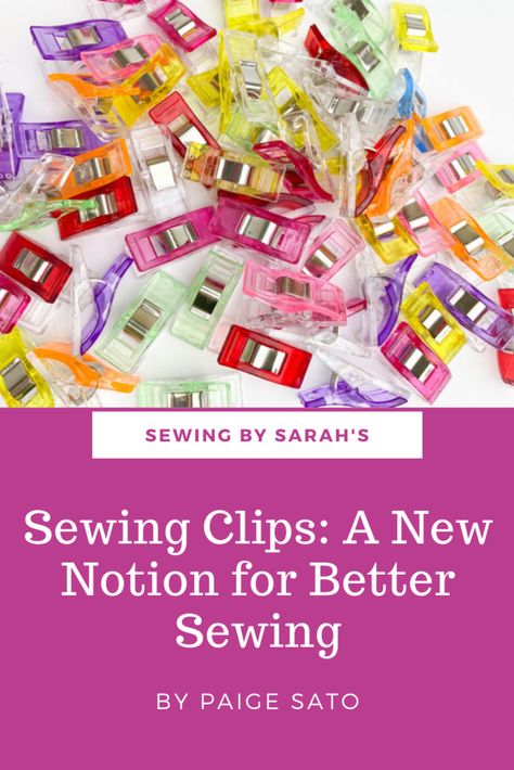 What are sewing clips? We have all the answers in our deep dive on sewing clips. Even the most experienced sewer or quilter will find value in our overview of sewing clips, their uses, their measuring guides (YUP!) and we find out when to use them vs. pins. Sewing Clips, Sewing Quotes, Plastic Clips, Chip Bags, Waxed Canvas, Sewing Tips, Paper Piecing, Paper Clip, Sewing Hacks