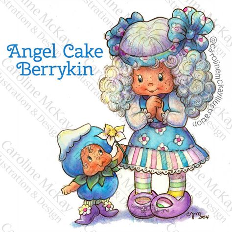 Another custom Berrykin: Angel Cake! Commission from 2004 for Stacey D. #characterillustration #retrocartoons #characterdevelopment #commissionedart #vintagecharlotteauxfraises #customcharacter #80scartoons #charlotteauxfraises #strawberryshortcake #characterdesign #visualdevelopment #vintagestrawberryshortcake #commission #characterconceptdesign #characterconcept #retrostrawberryshortcake #berryverse #80skid #strawberryland #80sgirl Berry Shortcake, Strawberry Shortcake Cartoon, Mission E, Vintage Cartoons, Vintage Strawberry Shortcake, Angel Cake, Anime Room, 80s Cartoons, Retro Cartoons