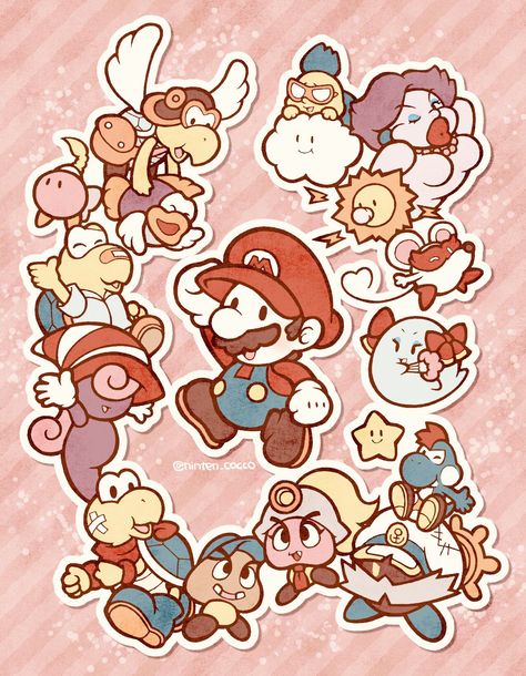 Paper Mario Thousand Year Door Fanart, King Olly Paper Mario, Paper Mario Fanart, Paper Mario Thousand Year Door, Super Mario Smash, Mario Comics, Mario Plush, Mario Fan Art, Mario Stuff