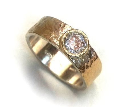 Browse unique items from IlanAmirJewelry on Etsy, a global marketplace of handmade, vintage and creative goods. Gold Sheets, Real Jewelry, Hammered Gold, Alternative Engagement Rings, Unique Items, Sterling Silver Bands, Womens Engagement Rings, Promise Ring, Silver Band