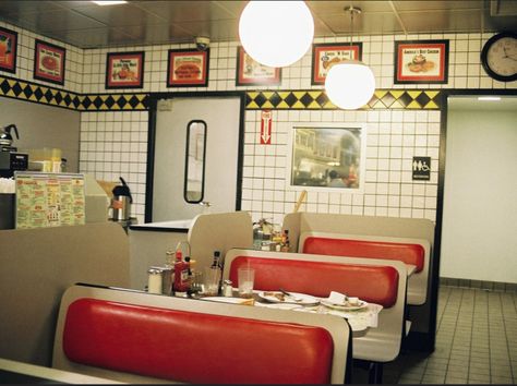 Chrissy, John, Kanye, and Kim go to Waffle House  photo Waffle House Interior, Liminal Space Restaurant, Vintage Restaurant Aesthetic, Diner Bathroom, Diner Photography, Kanye And Kim, Old Diner, Concept Restaurant, Diner Booth