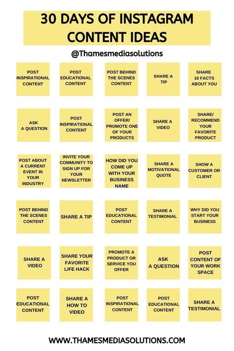 Looking for Instagram content ideas for your business or brand? Get 30 days worth of Instagram content ideas to help you post on Instagram. - Instagram Marketing ideas #InstagramMarketing 30 Day Instagram Post Ideas, Instagram Post Schedule Business, Content Planner Instagram Business, 30 Days Of Content For Business, Instagram Post Ideas For Fitness, Fitness Influencer Instagram Posts, Content Ideas For Instagram Influencers, Instagram Plan For Business, Instagram Post Planner Business