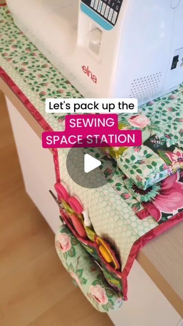 𝔸𝕝𝕚 ℙ𝕙𝕚𝕝𝕝𝕚𝕡𝕤 on Instagram: "✂️ Discover how to pack up your space with the Sewing Space Station!  The Sewing Space Station isn't just a mat that sits under your sewing machine; it's a game-changer for keeping your sewing space organized and functional. With built-in storage for your projects, tools, and notions, it's a must-have for any sewist looking for a more streamlined and clutter-free sewing experience.  ⭐ Compact and Convenient: Everything you need for your sewing projects stored in one place, ready to use even if you're working in a small space like the kitchen table  ⭐ Time-Saving: Find everything at your fingertips, get sewing, and pack it all up in seconds when you're done!  ⭐ Perfect for On-the-Go: Heading to a sewing class, retreat, or a friend's house? The Sewing Sp Sewing Machine Table Pad, Sewing Space Station, Sewing Equipment Tools, Sewing Organization Small Space, Sewing Machine Storage, Sewing Tools Organizer, Sewing Machine Mat, Sewing Station, Machine Storage