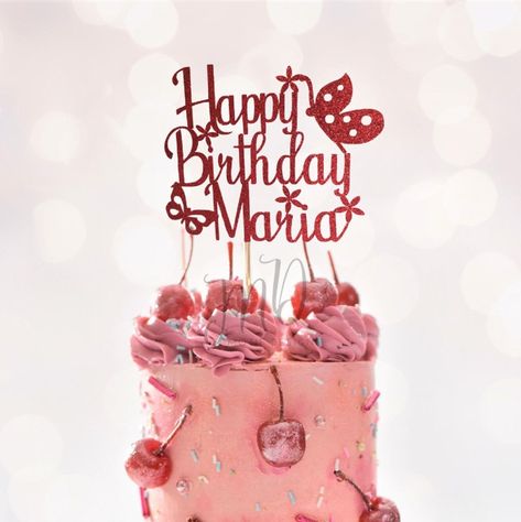 Happy Birthday To Marwa, Birthday Name Cake, Happy Birthday Maria, Happy Birthday Sarah, Name Cake Topper, Name Cake, Happy Birthday Name, Birthday Name, Happy Birthday Cake