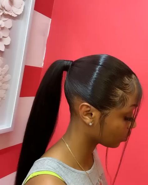 Frontal Ponytail, Long Ponytail Hairstyles, Bump Hairstyles, Weave Ponytail Hairstyles, Human Wigs, Hair Ponytail Styles, Hair Laid, Ponytail Styles, Baddie Hairstyles