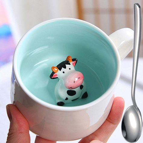 3d Mug, Cow Mug, Frog Figurines, Animal Mugs, Birthday Cup, Clay Mugs, Milk Cup, Novelty Mugs, Ceramics Pottery Art