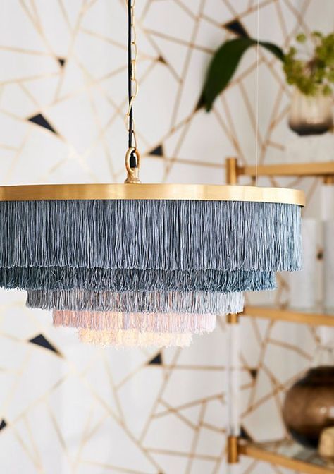 Fringe Lighting, Fringe Accessories, Solar Light Crafts, Luminaire Original, Vintage Lights, Vintage Industrial Lighting, Diy Chandelier, Lighting Trends, Simple Lighting