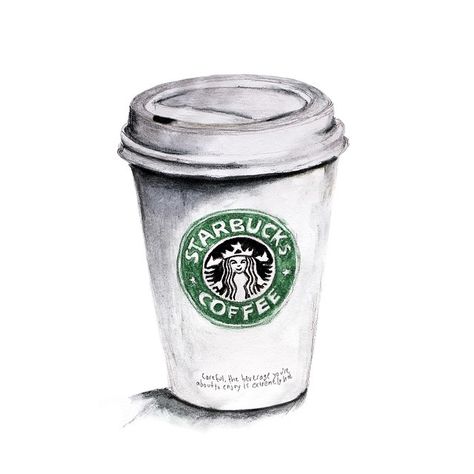 Starbucks Drawing, Starbucks Illustration, Coffee Theme, Starbucks Drinks, Starbucks Hot, Coffee Cafe, Starbucks Coffee, Coffee Humor, Art Techniques