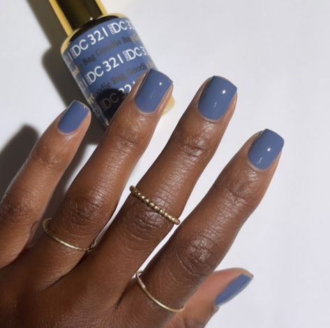 Best Fall Nail Colors, Blue Nail Design, Dnd Gel Nail Polish, Shellac Nail Colors, Natural Gel Nails, Blue Gel Nails, Nail Types, Marble Blue, Diva Nails