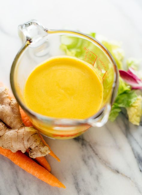 Carrot Ginger Salad Dressing, Ginger Salad Dressing, Carrot Dressing, Carrot Ginger Dressing, Ginger Salad, Ginger Salad Dressings, Healthy Honey, Ginger Dressing, Miso Dressing