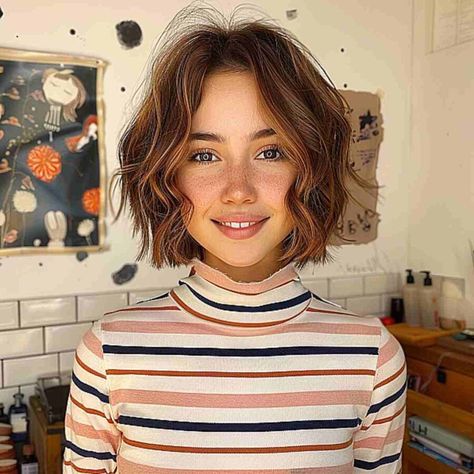 Chin-Length Haircuts in 2024 Are In! 35 Irresistible Ways to Get It Bob Hairstyle Ideas, Kort Bob, Trendy Bob, Chin Length Haircuts, Trendy Bob Hairstyles, Cute Bob, Chin Length Hair, Natural Wavy Hair, Easy Hairstyle