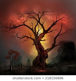 Haunted Tree Images, Stock Photos & Vectors | Shutterstock Horror Tree, Scary Tree, Haunted Tree, Fire Stock, Fantasy Tree, Art Assignments, Vampire Art, Jesus Wallpaper, Tree Images