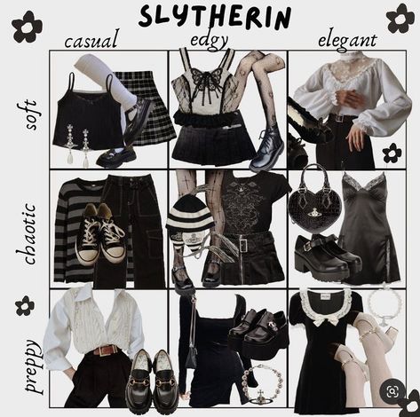 Pansy Parkinson Inspired Outfits, Harry Potter Inspired Outfits Slytherin, Harry Potter Fashion Aesthetic, Pansy Parkinson Outfits, Slytherin Clothes Aesthetic, Slytherin Outfits Aesthetic, Slytherin Aesthetic Fashion, Slytherin Aesthetic Outfit, Harry Potter Inspired Outfits