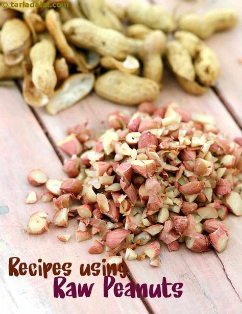 Raw Peanuts Recipes, Peanut Chaat Recipe, Peanuts Recipes, Cajun Boiled Peanuts, Hindi Recipes, Savory Apps, Peanut Masala, Poha Recipe, Raw Peanuts