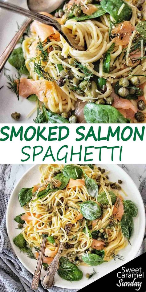 Dishes With Smoked Salmon, Smoked Salmon Cottage Cheese, Recipe With Smoked Salmon, What To Do With Smoked Salmon, Smoked Salmon Dinner Ideas, Smoked Salmon Recipes Dinners, Creamy Spaghetti Sauce, Pasta Rasta, Pasta With Smoked Salmon