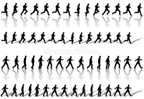 Business Man Frames Running Walk Sequence. A business man runs power walks to su #Sponsored , #sponsored, #AD, #Frames, #Business, #Man, #Running Running Sequence, Animations References, Walk Cycle Reference, Animation Running, Animation Sequence, Running Drawing, Movement Drawing, Walking Animation, Person Walking