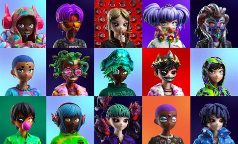 Clone X Avatars by RTFKT Studios Clone X Nft, Avatar Moodboard, Metaverse Fashion, Virtual Character, Nft Ideas, Trending In 2023, 3d Nft, The Metaverse, Digital Footprint