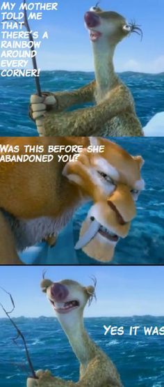 Ice Age Funny, Ice Age Sid, Ice Age Movies, Sid The Sloth, Movie Memes, Movie Quotes Funny, Ice Age, Disney Memes, Funny Movies