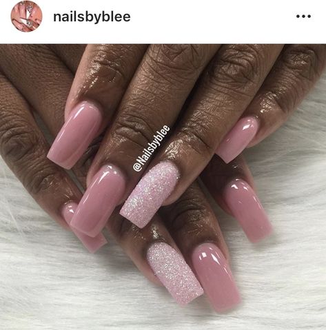 Nude Pink Nails With Glitter, Pink Sugar Nails, Sugar Glitter Nails, Sugar Coat Nails, Acrylic Nails Almond Shape, Sugar Glitter, Sugar Nails, Nude Nail Designs, Sugar Crystals