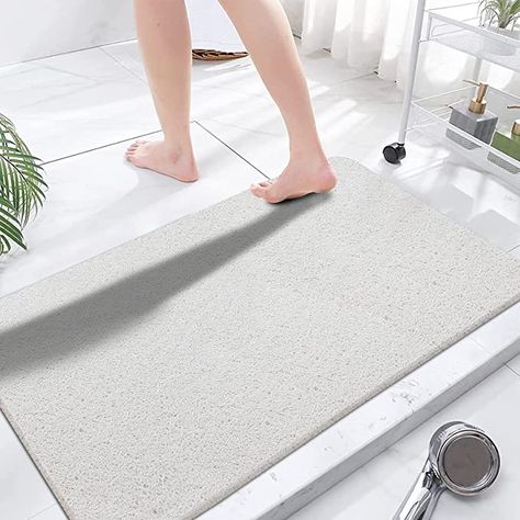 Amazon.com: Shower Mats Non Slip Without Suction Cups, 23.6×34.6 Inch, Bath Mat for Textured Tub Surface, Loofah Mats for Shower and Bathroom, Quick Drying, Grey : Everything Else Shower Floor Mat, Shower Loofah, Non Slip Shower Mat, Bathtub Mats, Shower Mats, Traditional Baths, Bathroom Floor Mat, Large Shower, Shower Mat