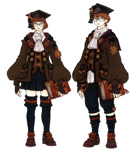 Scholar Concept Art from Final Fantasy XI Fantasy Scholar Outfit, Scholar Outfit, Fantasy Scholar, Final Fantasy Xi, Final Fantasy Artwork, Fantasy Concept, Final Fantasy Art, Fantasy Collection, Cyberpunk Character