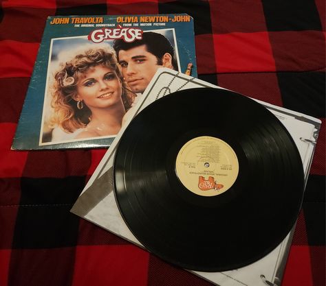 Illusions Aesthetic, Grease Aesthetic, Grease Soundtrack, Vinyl Record Crafts, Soundtrack Vinyl, Grease Movie, Grease Musical, Cd Aesthetic, Record Crafts