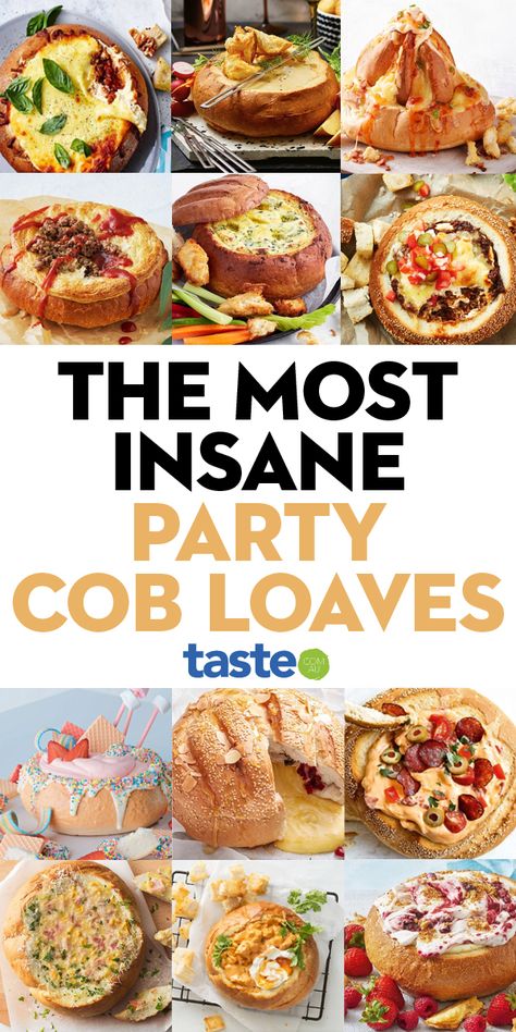 It wouldn’t be a celebration without a cob loaf dip. Here are our best, most showstopping cob recipes that will really get the party started. #partyfood #cobloaf Savoury Dips Recipes, Cob Recipes, Cob Dip Recipes, Cobb Dip, Cob Bread Recipe, Party Food Platters Ideas, Party Fingerfood Ideas Easy, Party Platters Finger Foods, Cobb Loaf Dip Recipes