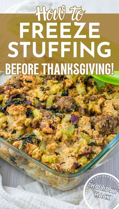 Busy schedule? No problem! Learn how to make ahead and freeze stuffing, and discover how convenient it is to have delicious stuffing ready whenever you need it. Ideal for big holiday meals or a cozy family dinner, this guide will help you keep your stuffing tasty and fresh. Make Ahead Turkey Stuffing, Make Ahead Dressing For Thanksgiving, Make Ahead Stuffing Thanksgiving, Sausage Stuffing Thanksgiving, Make Ahead Stuffing, Holiday Meal Prep, Meal Planning Board, Stuffing Recipes For Thanksgiving, Thanksgiving Cooking