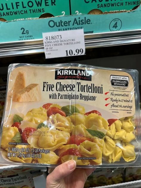 Costco Kirkland Signature Five Cheese Tortelloni Review | Kitchn Tortelloni Recipes, Skillet Tortellini, Tortellini With Meat Sauce, Fast Food At Home, Date Night Meals, Cheese Tortellini Recipes, Grocery Store Food, Rice Casseroles, Wedding Finger Foods