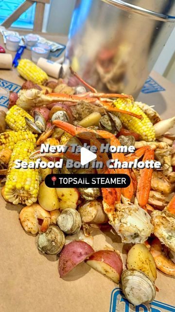 Robin Tan | Charlotte Foodie on Instagram: "This claws for a shellabration! 🦀

📍Topsail Steamer @topsailsteamerclt - Montford/Madison Park (Charlotte, NC)

@topsailsteamer just opened in Charlotte — here you can get fresh seafood pots to boil at home! 

Their seafood pots are prepared with seafood, sausage, corn, potatoes and homemade seasonings — they all come in a single use pot that you take home with super easy directions on how to cook. 

They have several signature seafood buckets to choose from or you can choose your own! Choose from snow crab legs, lobster tail, shrimp, scallops, clams, oysters, sausage, corn and potatoes. They also have delicious cornbreads (plain or jalapeño cheddar) and pies (key lime or lemon blueberry). 

Their buckets can feed 2-3 people (perfect for a fun Seafood Sausage, Corn And Potatoes, Snow Crab Legs, Delicious Cornbread, Snow Crab, Shrimp Scallops, Lobster Tail, Jalapeno Cheddar, Crab Legs