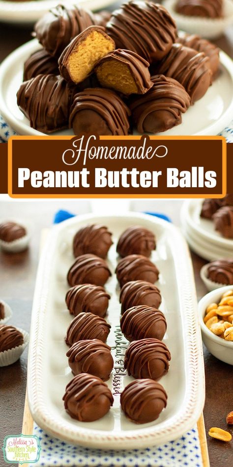 Peanut Butter Balls The Best Peanut Butter Balls, Butter Dish Ideas, Butter Finger Balls, Peanut Butter Balls Christmas, Best Peanut Butter Balls, Easy Peanut Butter Balls, Peanut Balls, Healthy Peanut Butter Balls, Peanut Butter Balls Easy