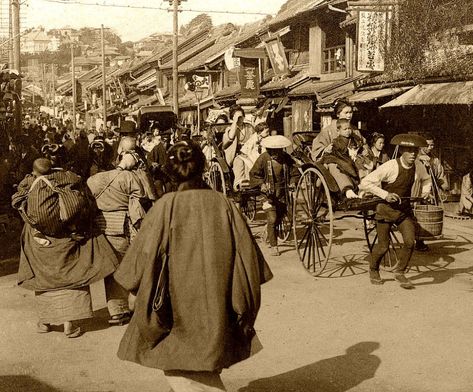 Japan 1904 | Diane Worland | Flickr Historical Japan, Ancient Japan, Japan Landscape, Bg Design, Japanese Photography, Japan Vacation, Samurai Artwork, Japan History, Japanese History